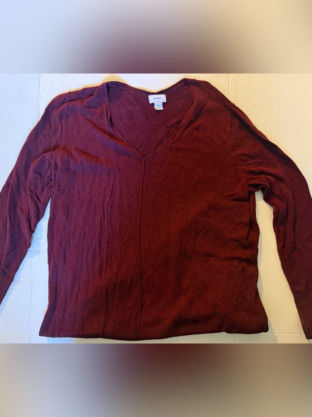 Deep Burgundy V-Neck Sweater
